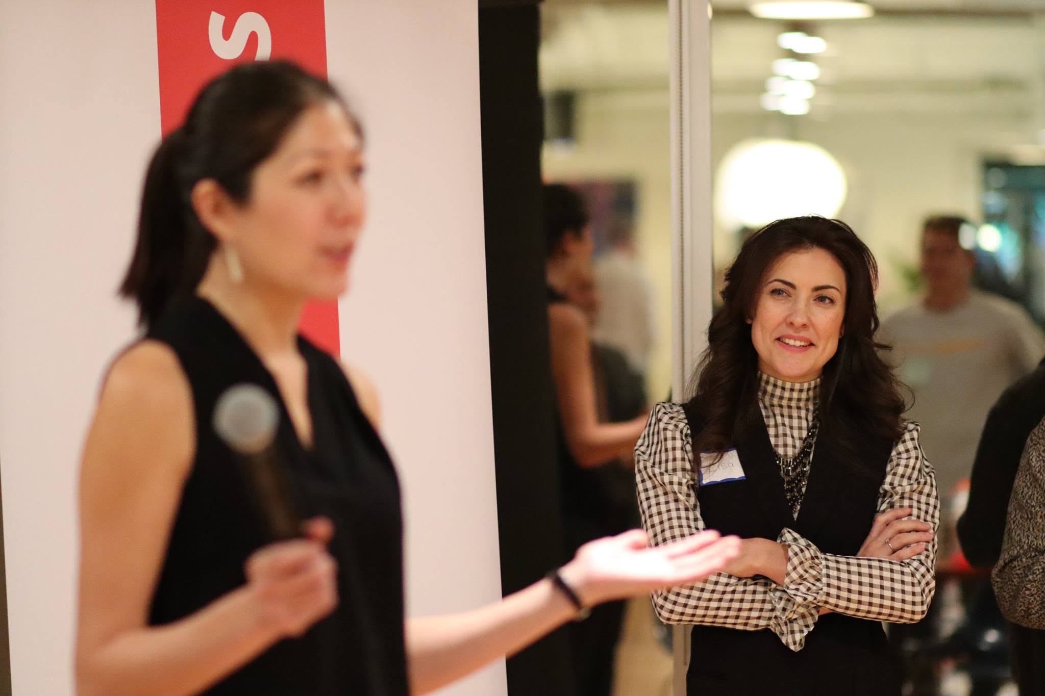 Aïko Thurlow speaking to an InFounders audience