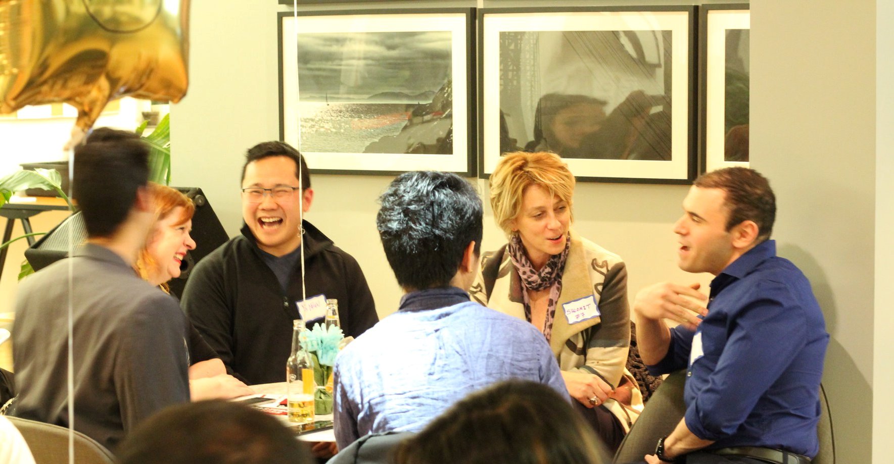 Founders in conversation at a mastermind session