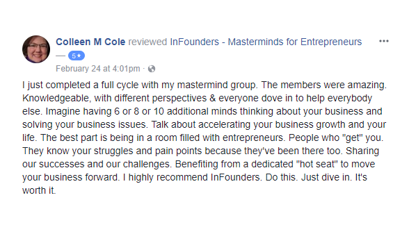 Facebook review from Colleen M Cole