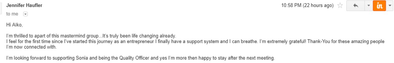 Email from Jennifer Hoffler
