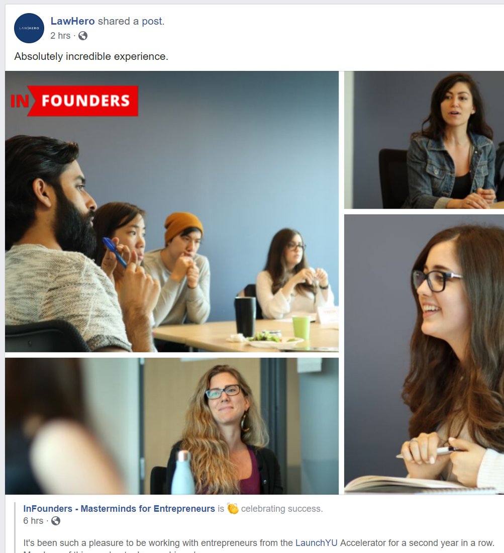Facebook post from LawHero: Absolutely incredible experience.